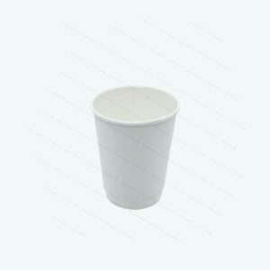 Coffee Cup 350ml D/Wall White Compostable