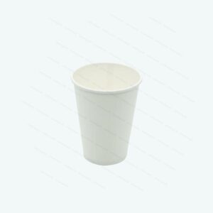 Coffee Cup 350ml S/Wall White Compostable