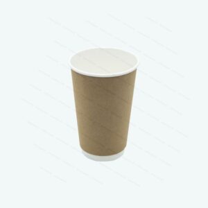 Coffee Cup 500ml D/Wall Kraft Compostable
