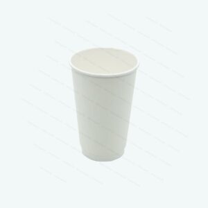 Coffee Cup 500ml D/Wall White Compostable