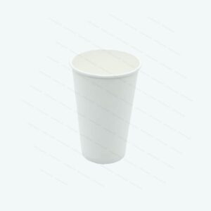 Coffee Cup 500ml S/Wall White Compostable